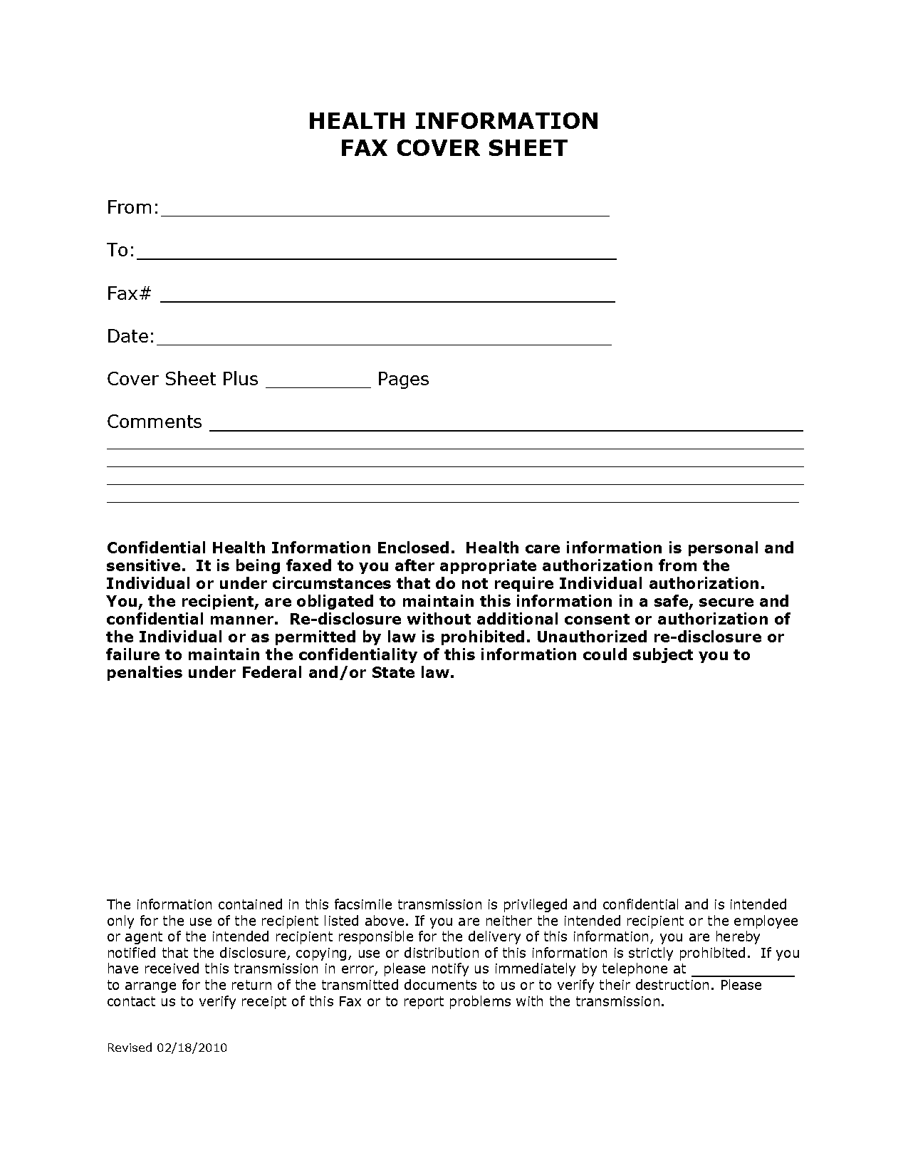 fax cover sheet for pdf