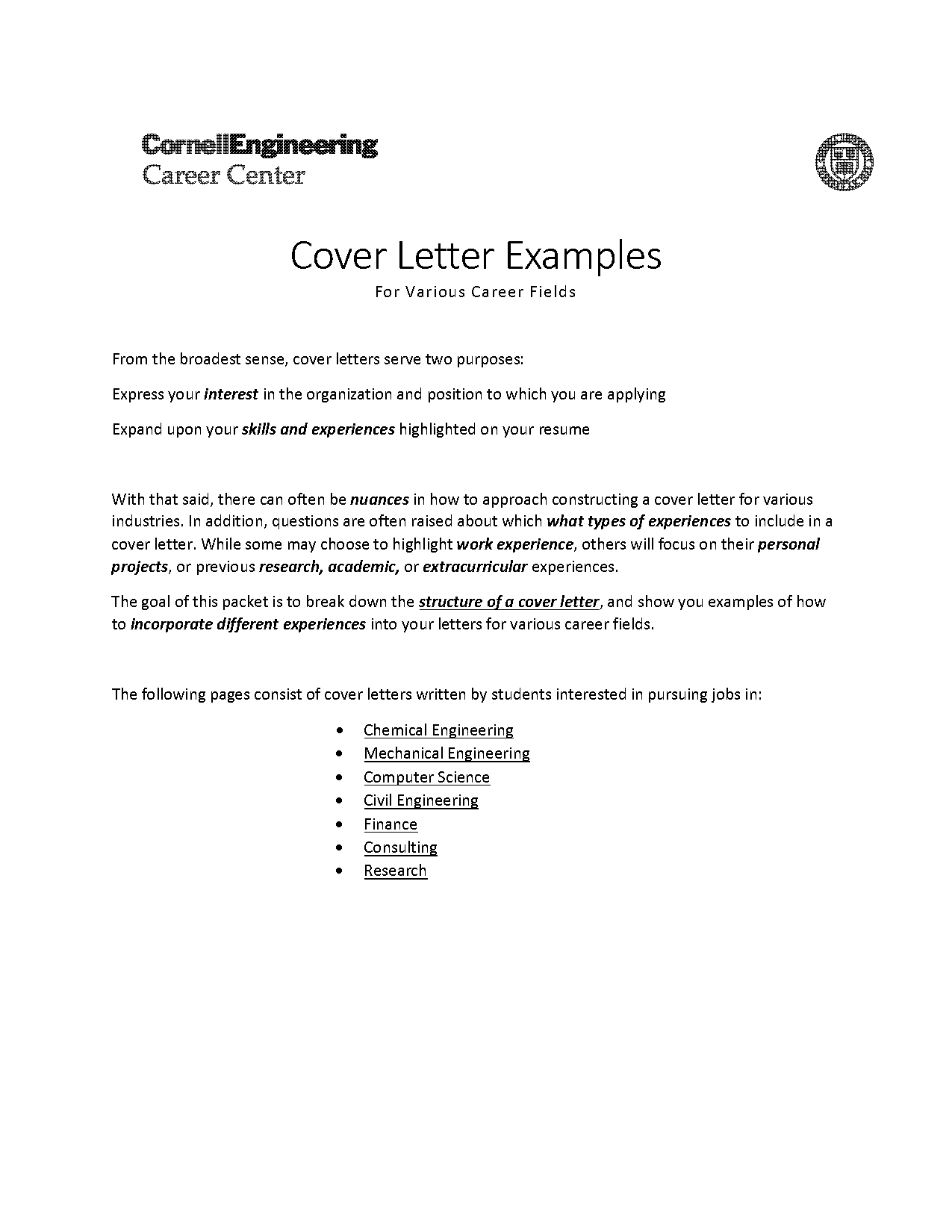 letter of job interest template