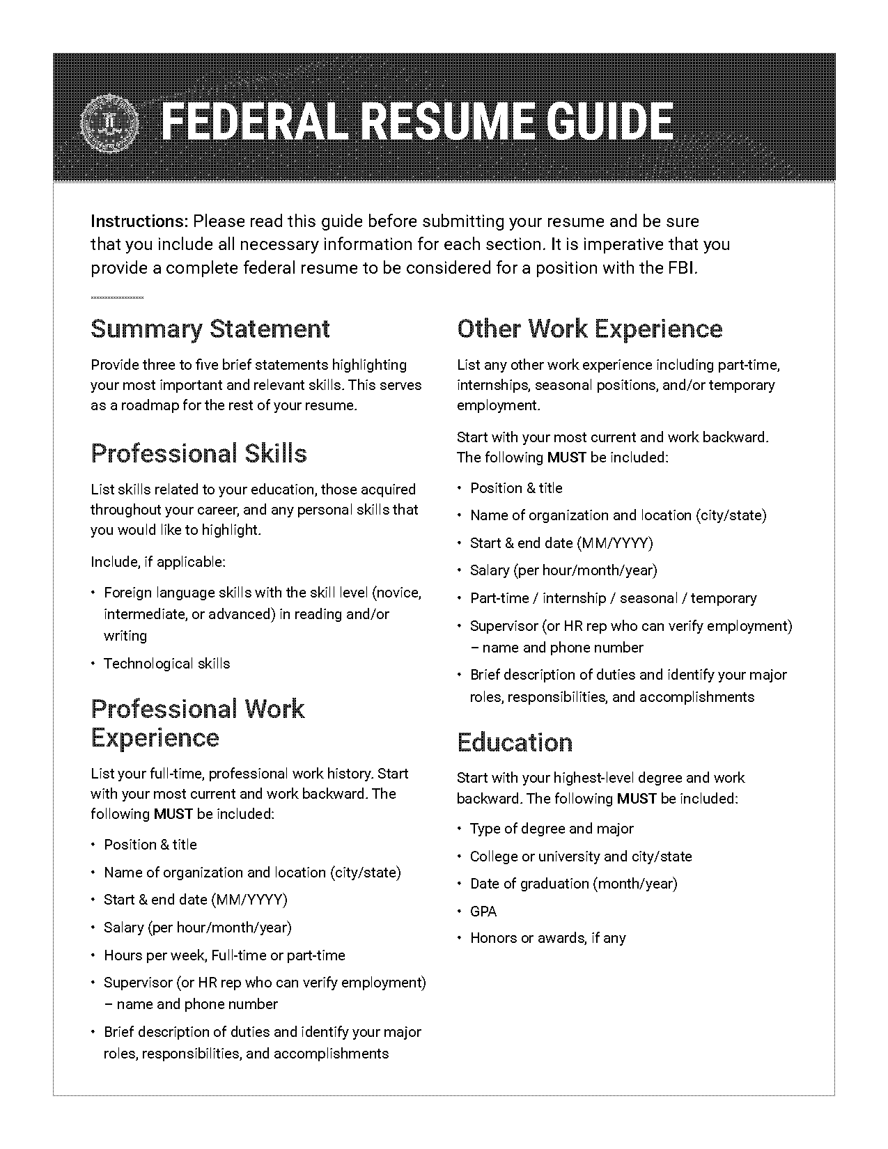 how to write intermediate in resume