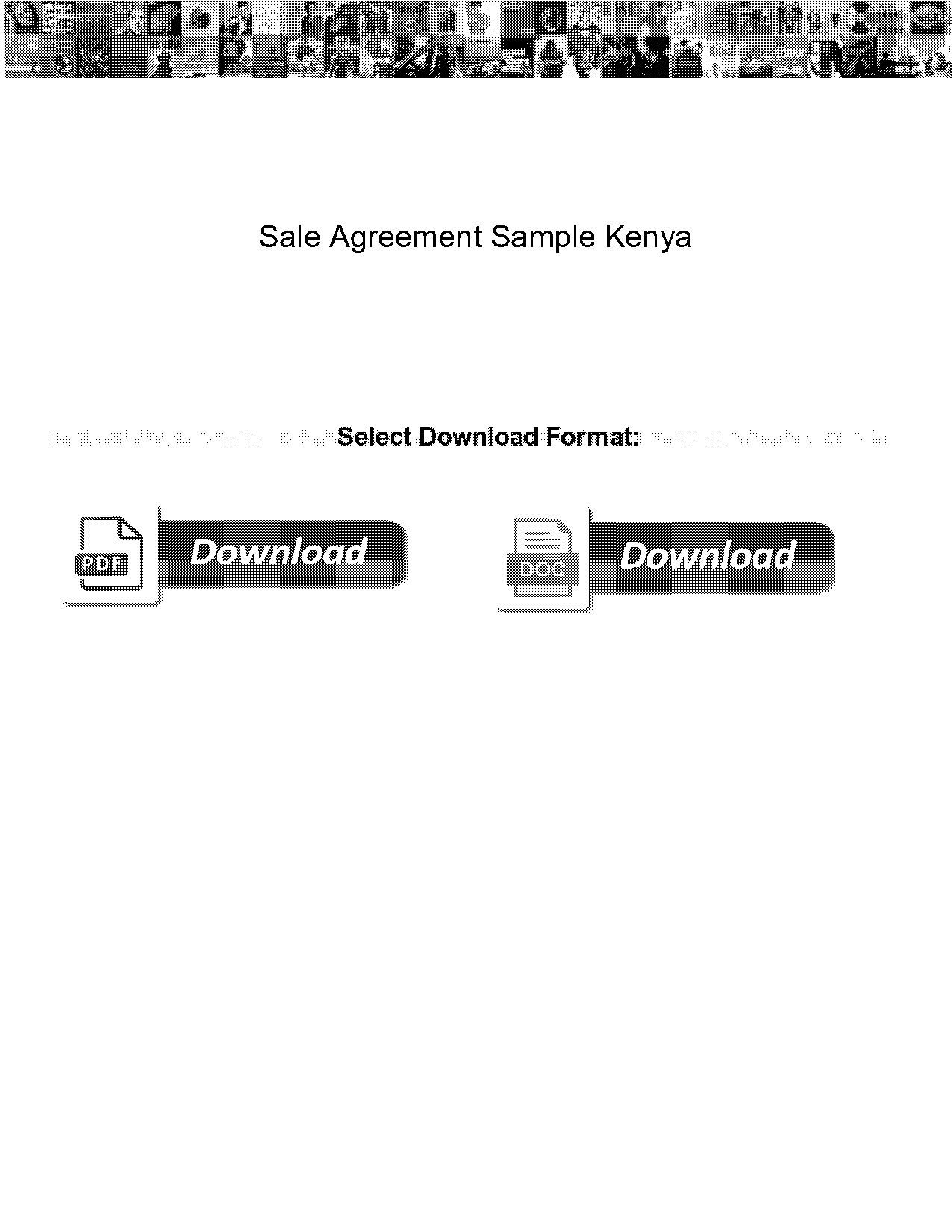 sale of goods agreement sample kenya