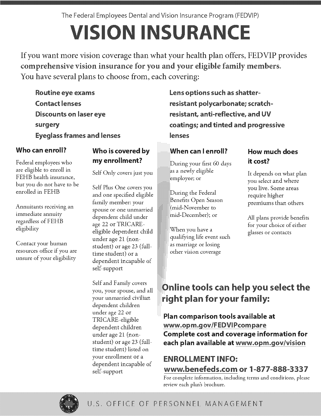 federal employee dental and vision insurance plan