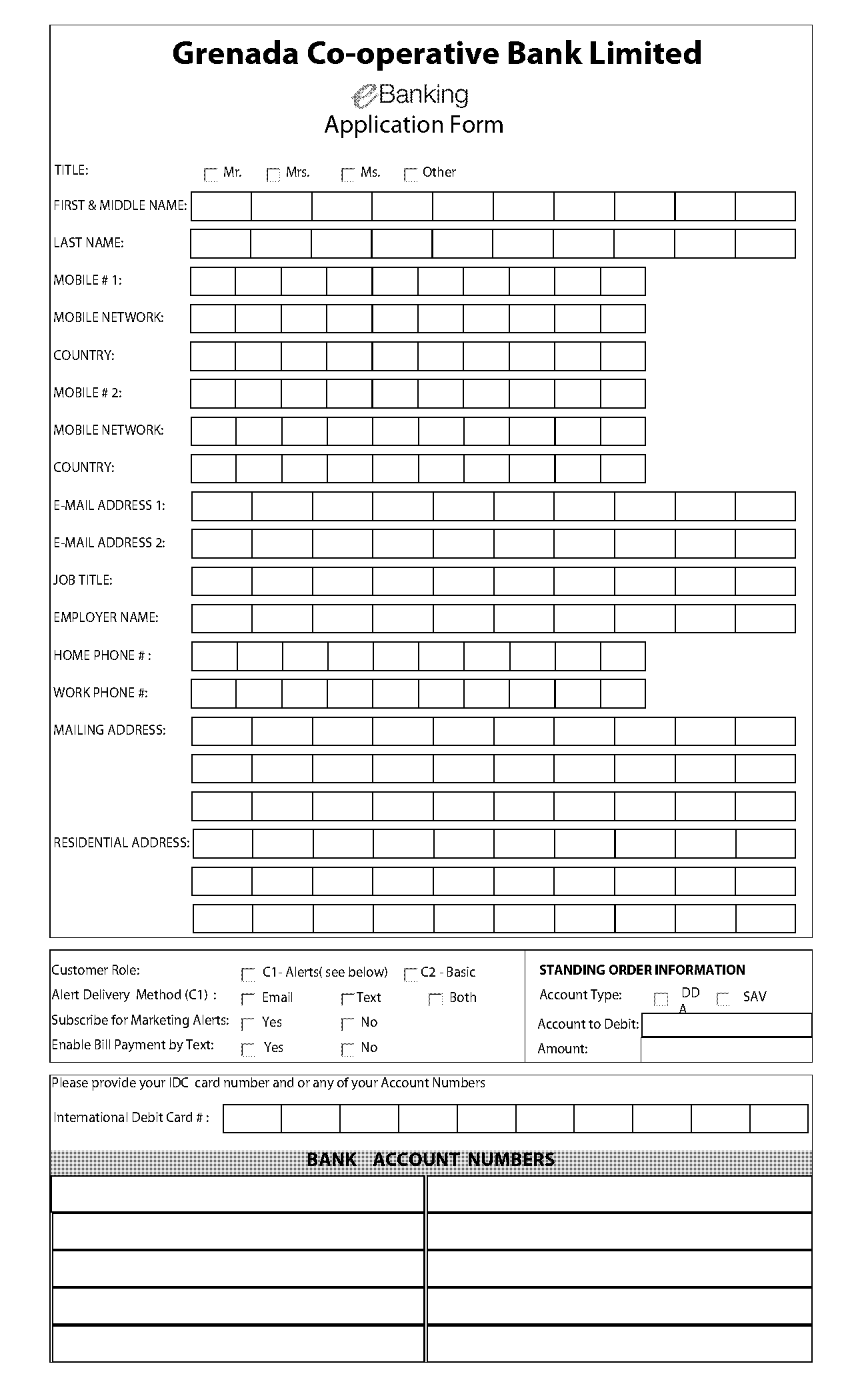 cooperative bank application form