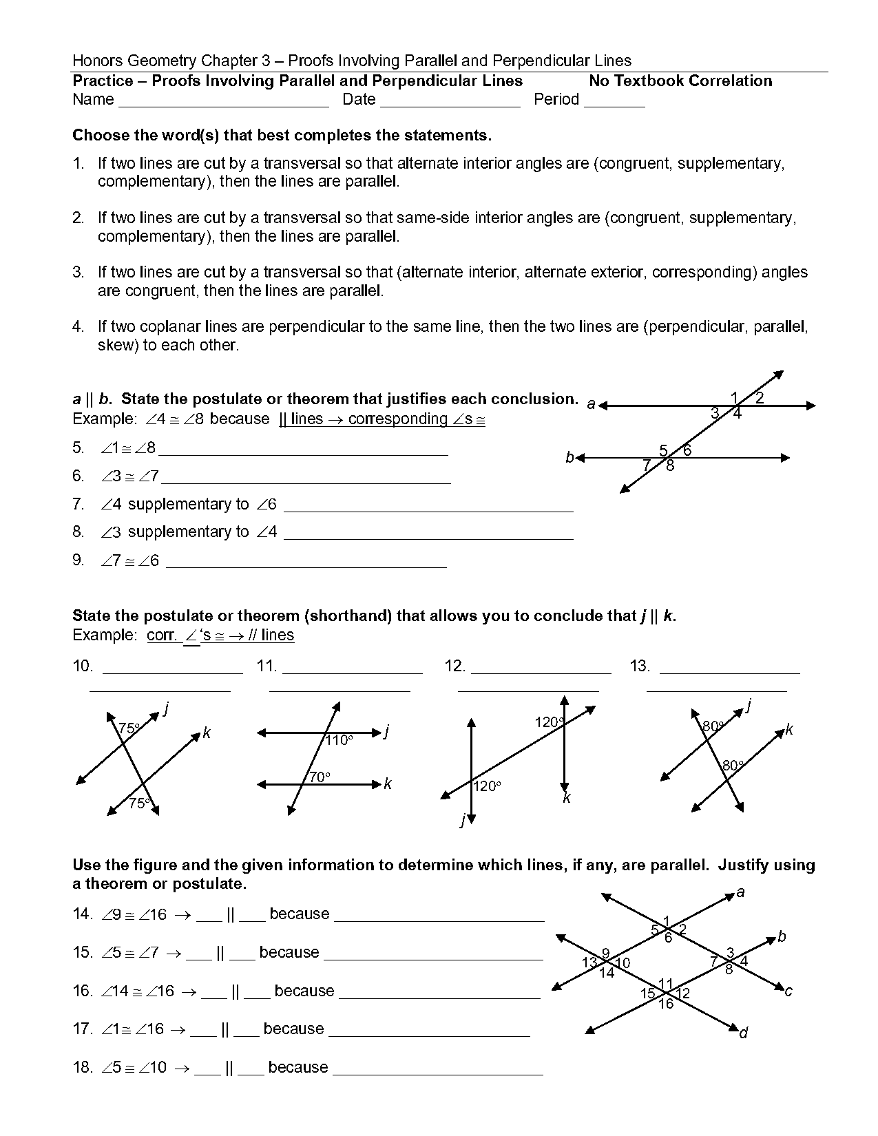 geometry proof examples with statements and reasons provingparallel lines