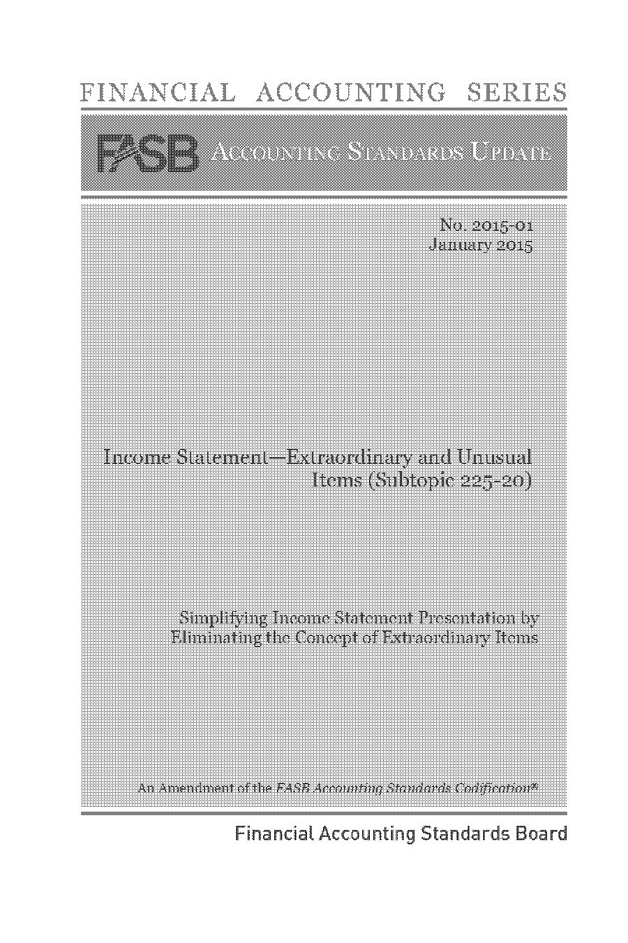 infrequent or unusual items reporting in income statement