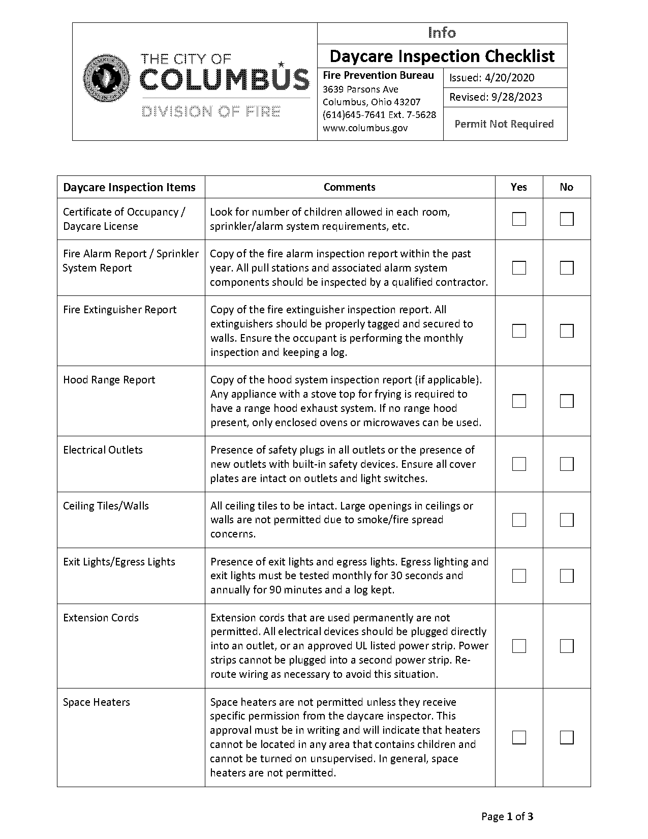 monthly fire system inspection checklist