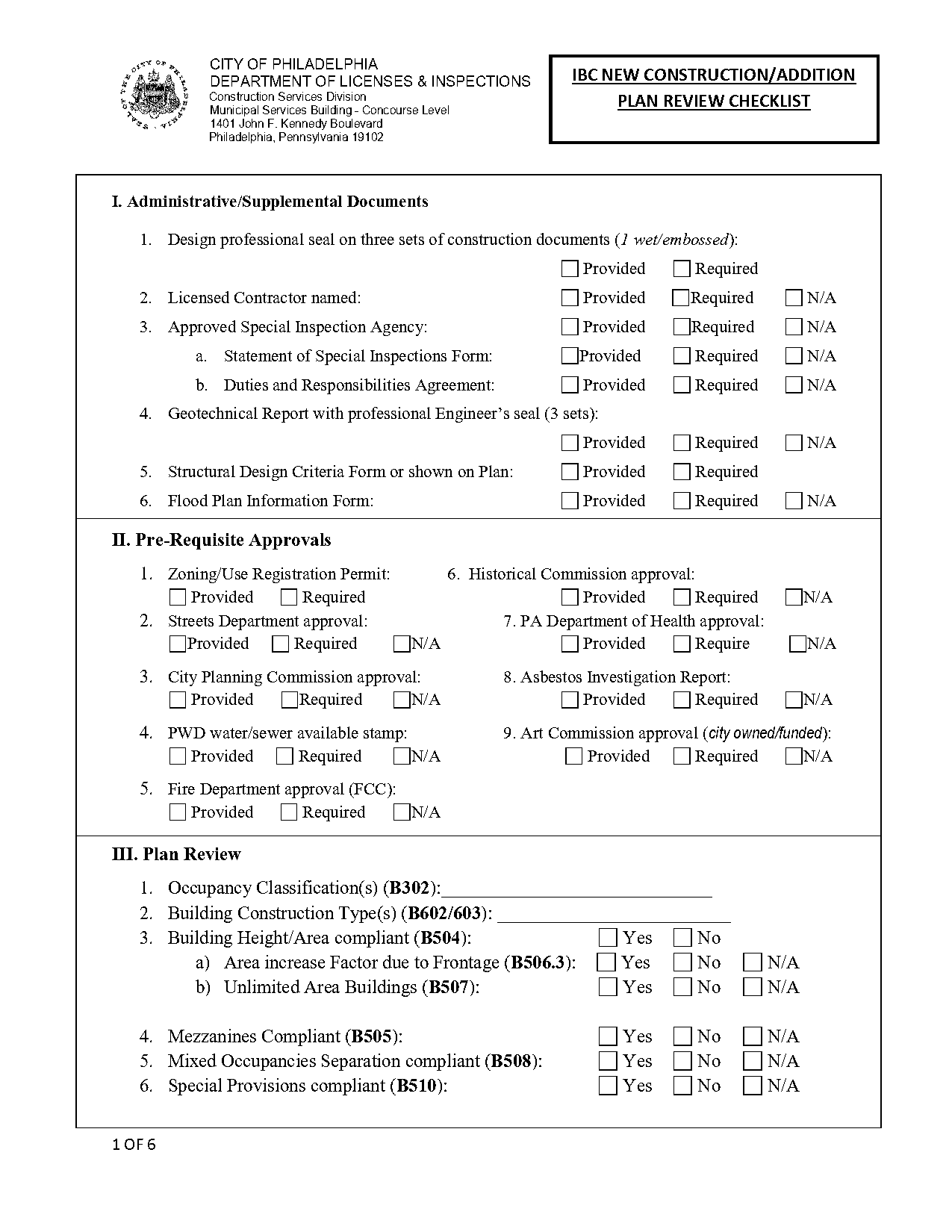 icc checklist plan review