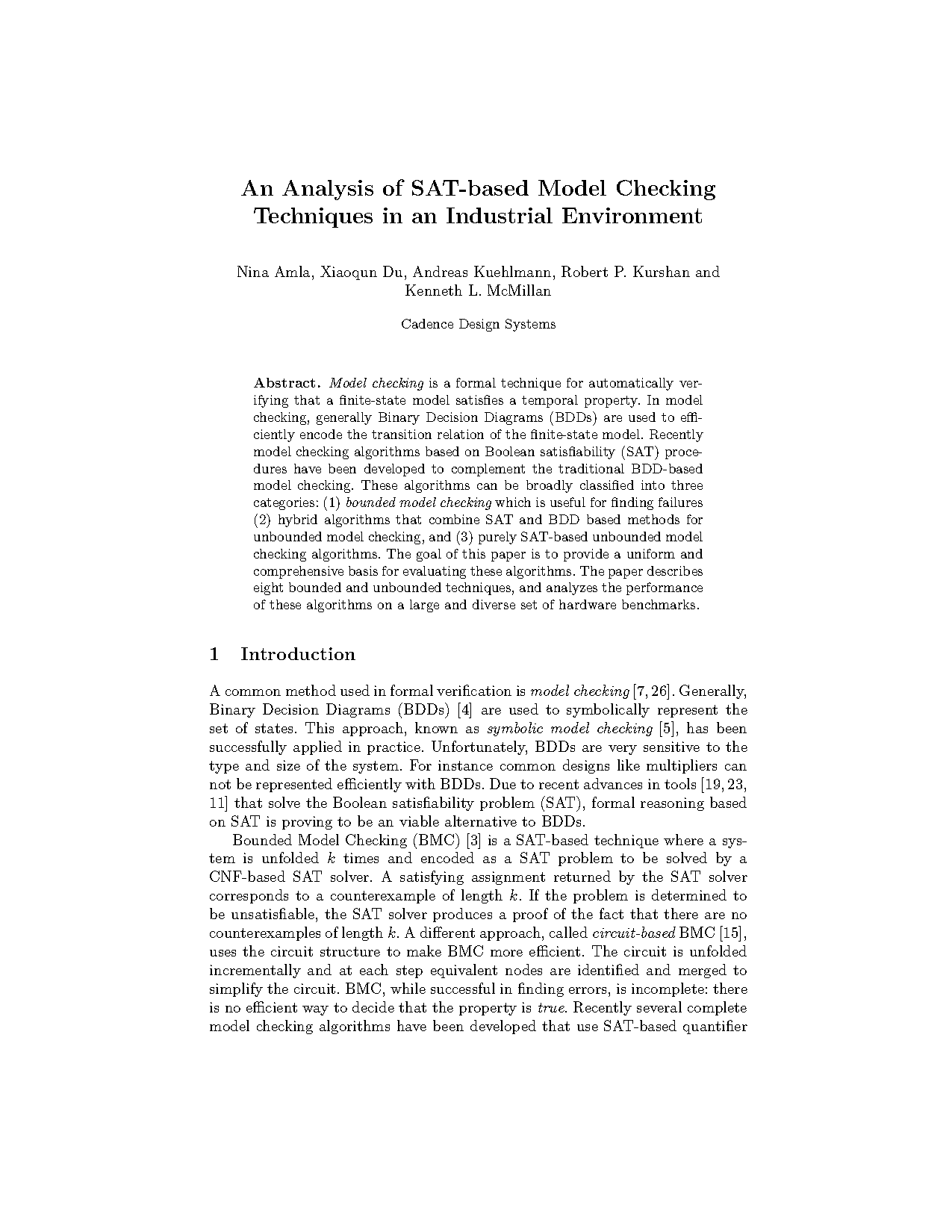 bounded model checking using sat solving example