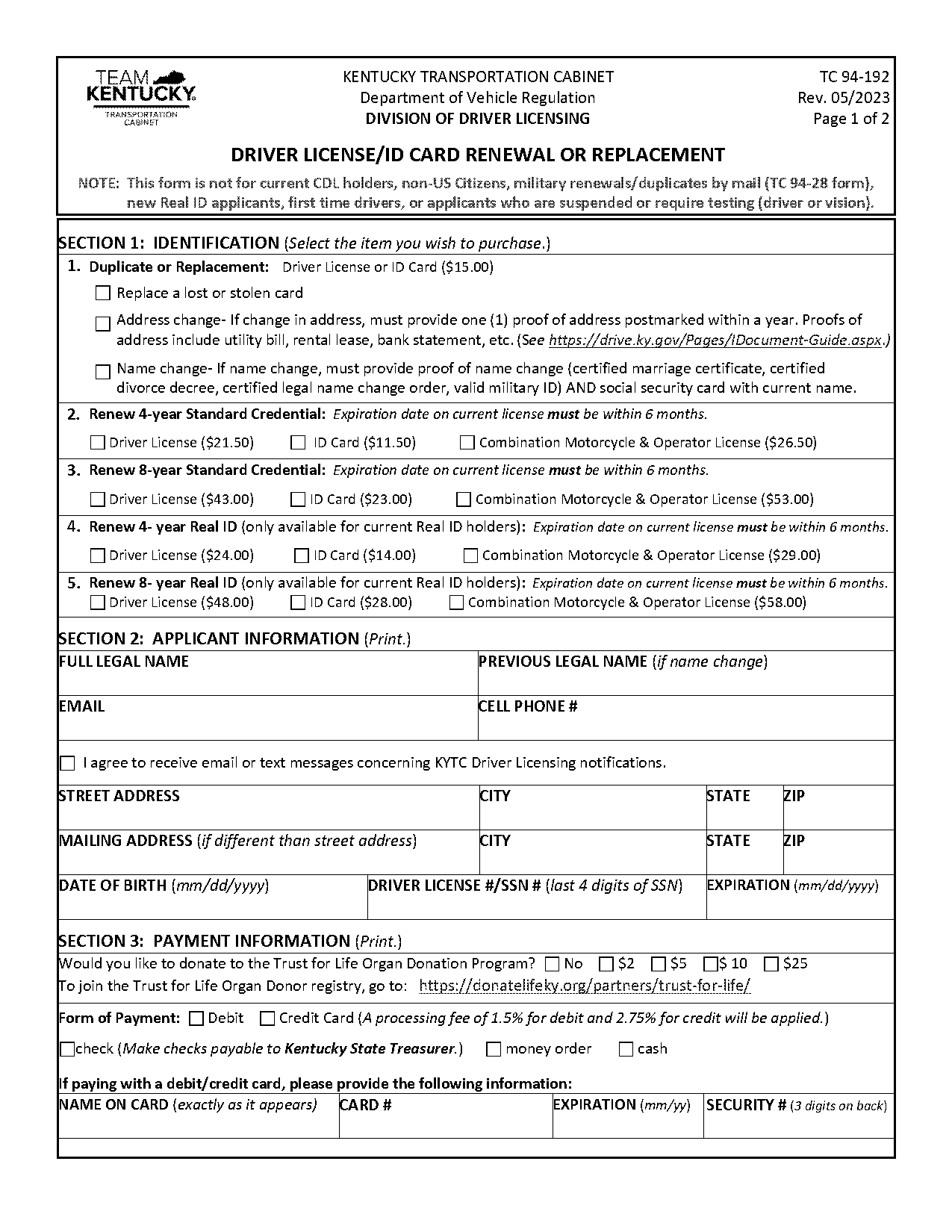 switching state id license but not renewing