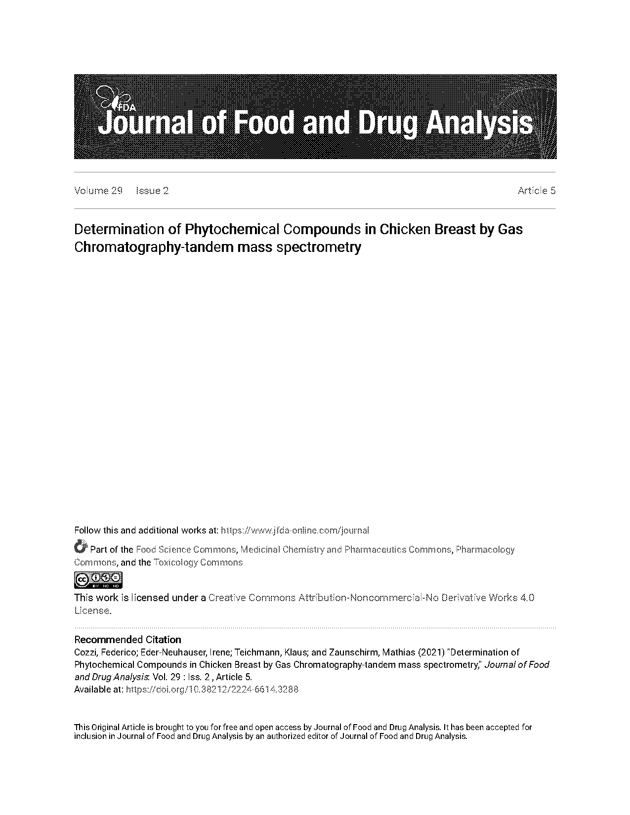 gas chromatography journal articles