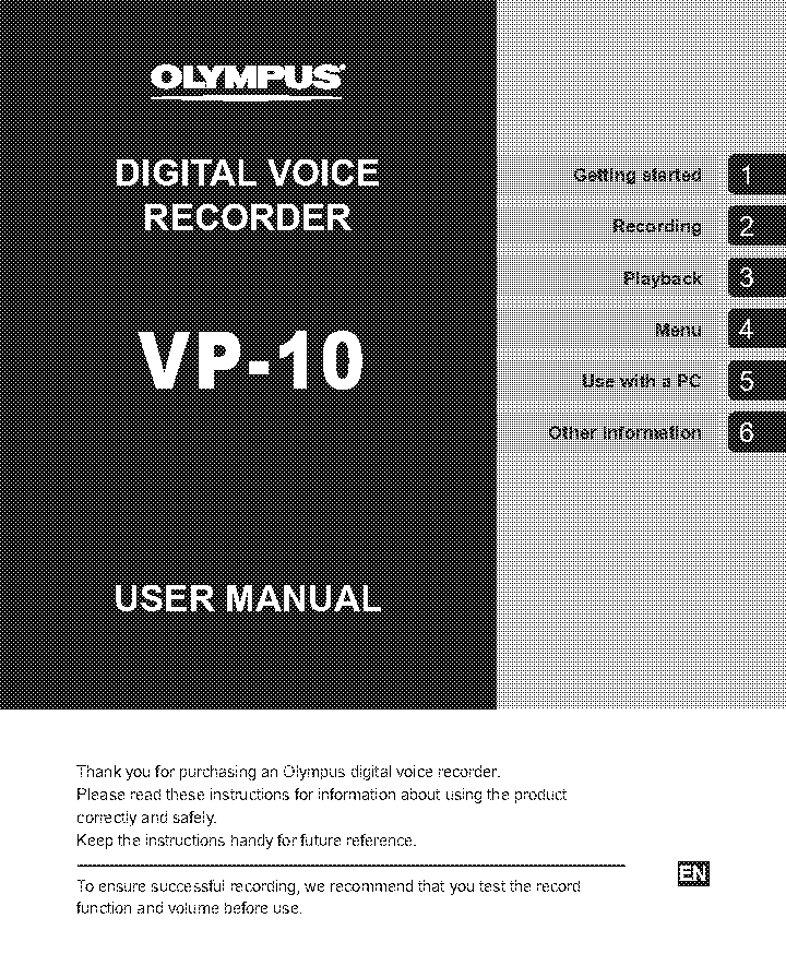 user manual for olympus digital voice recorder