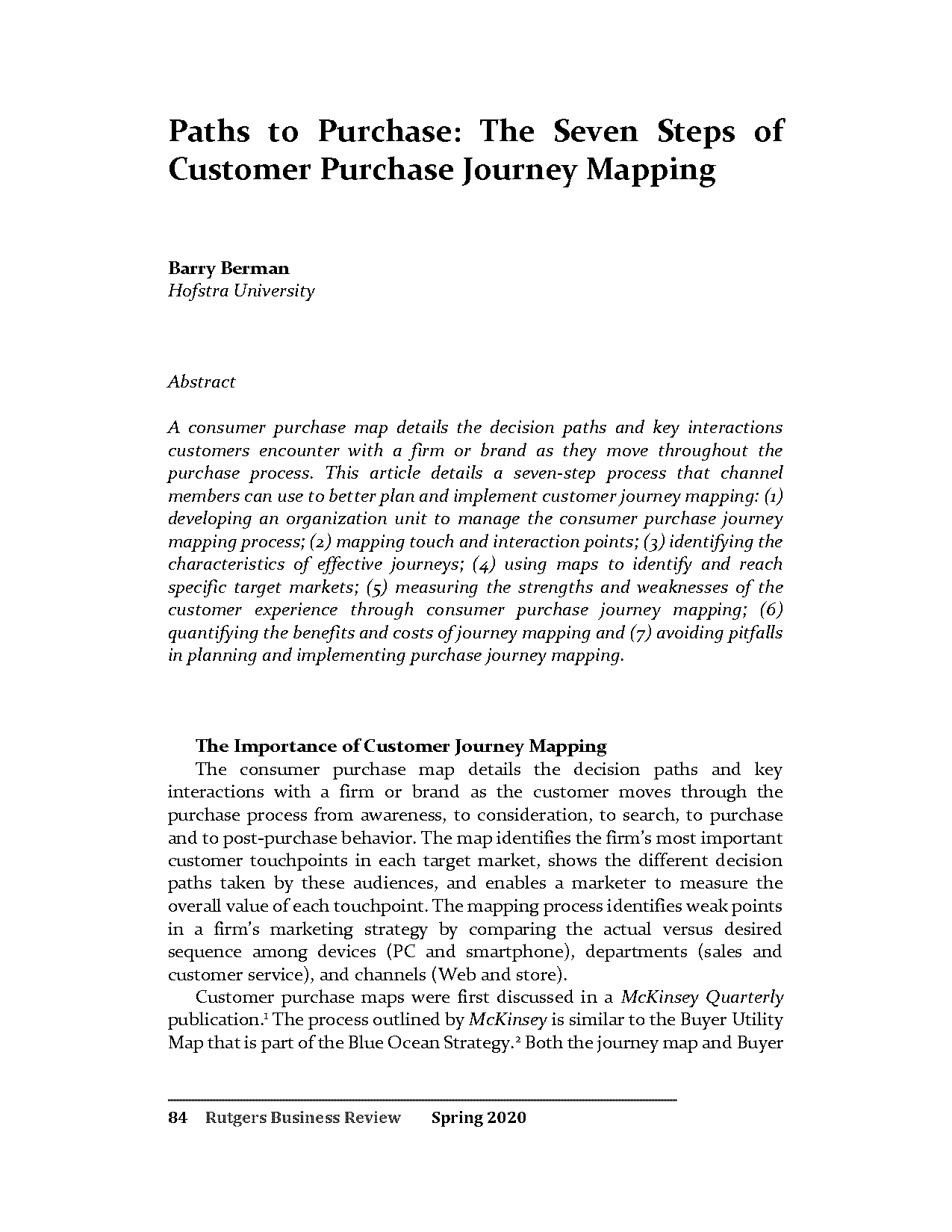 blank space customer journey maps