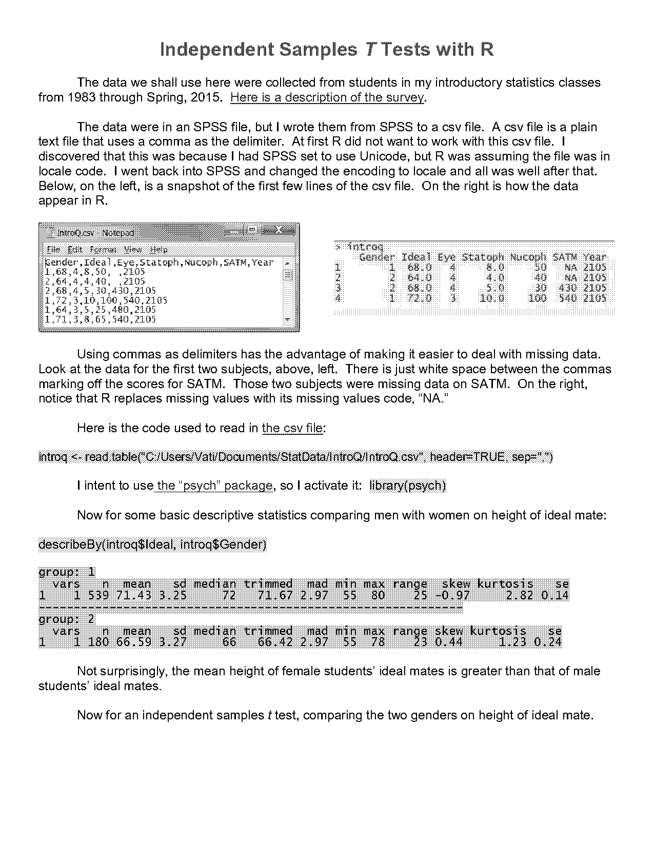 t test in r example