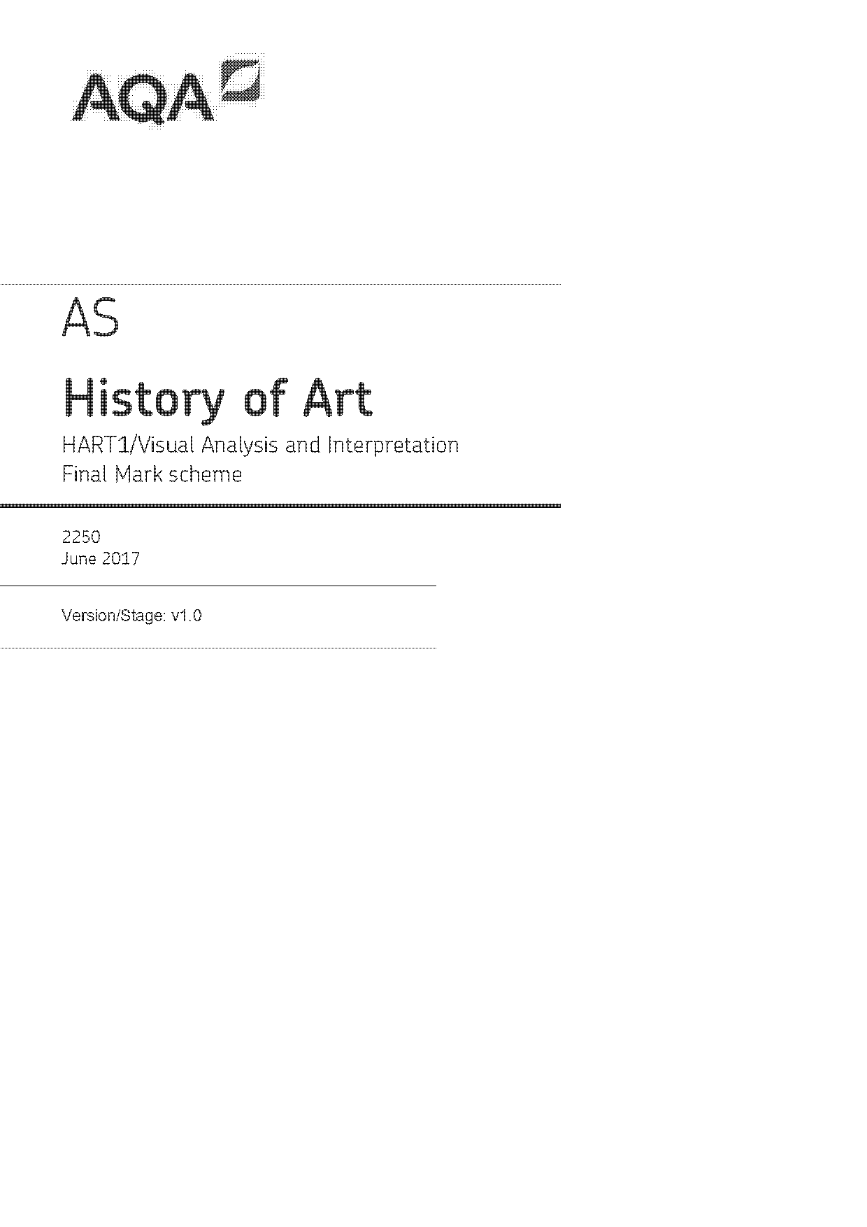 aqa fine art a level mark scheme