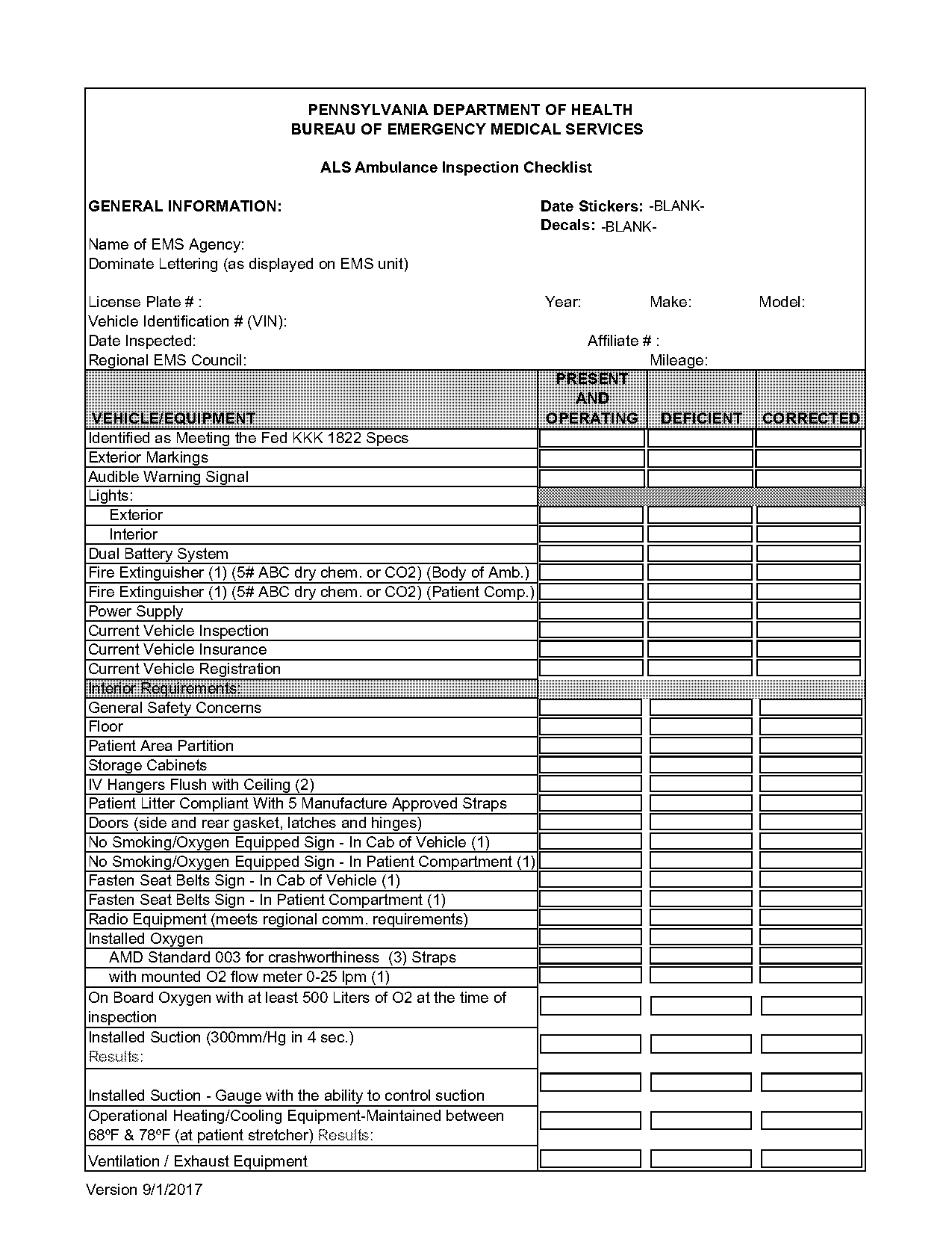 medical device inspection checklist