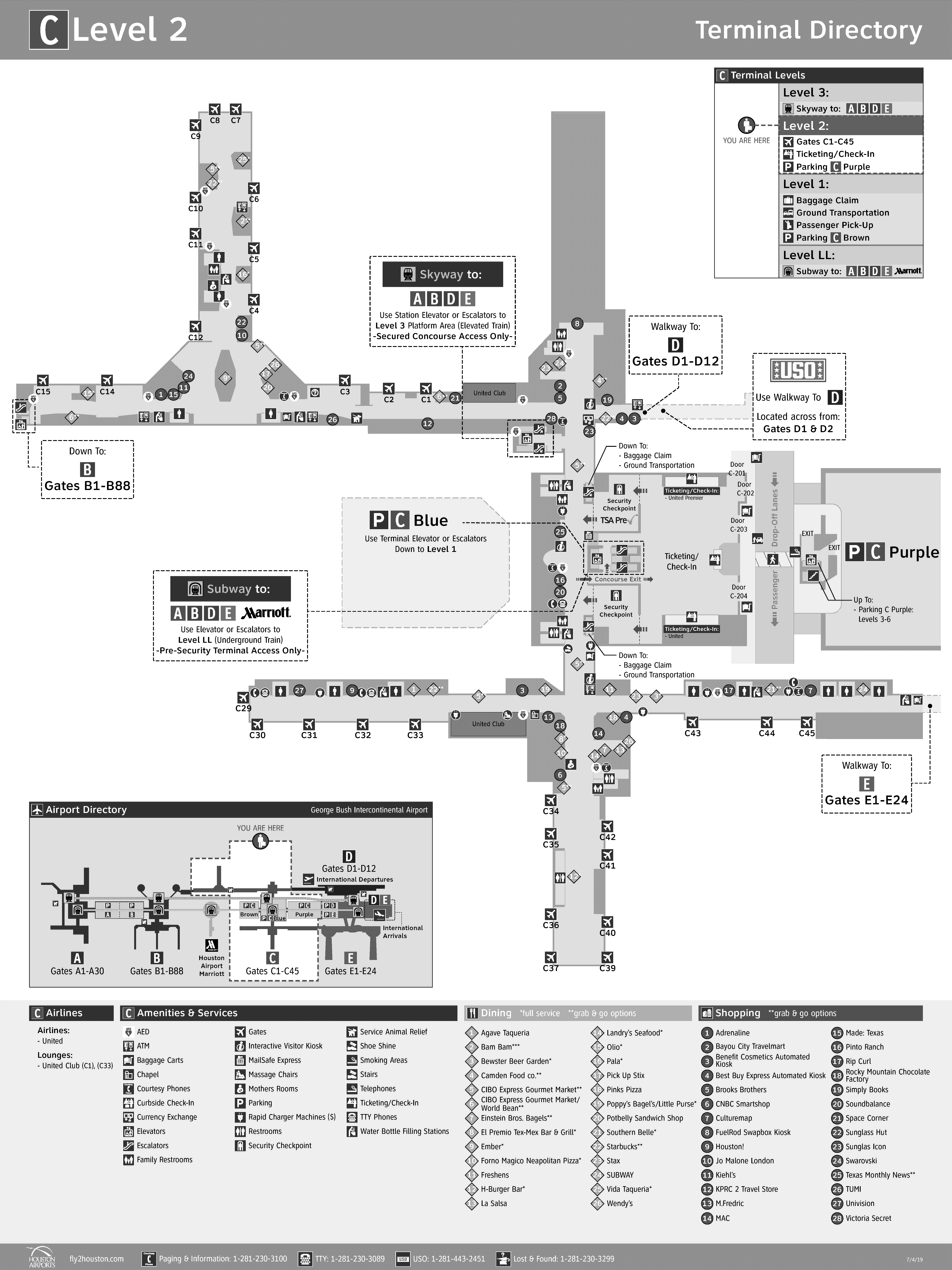 what terminal does united express use at iah