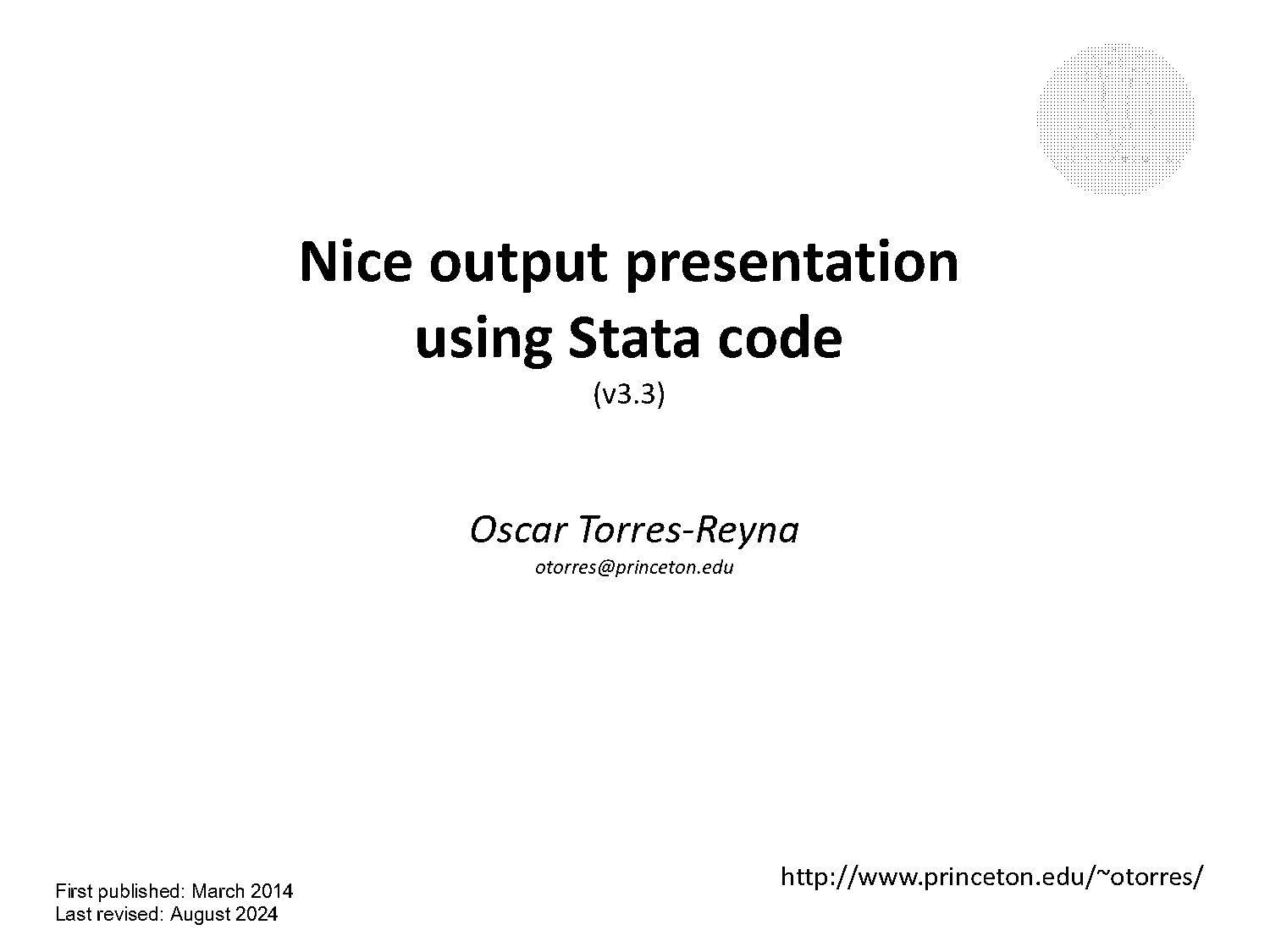 how to use stata to make a report