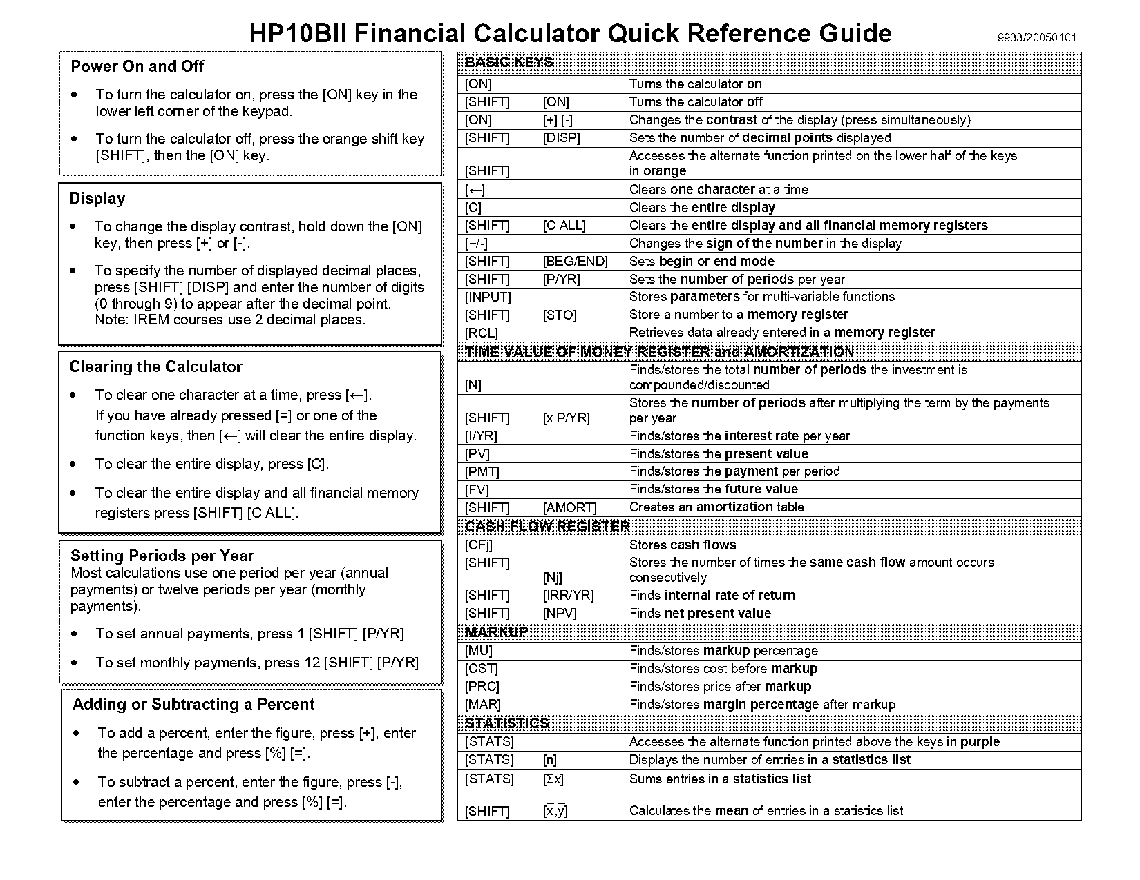 net present value calculator function