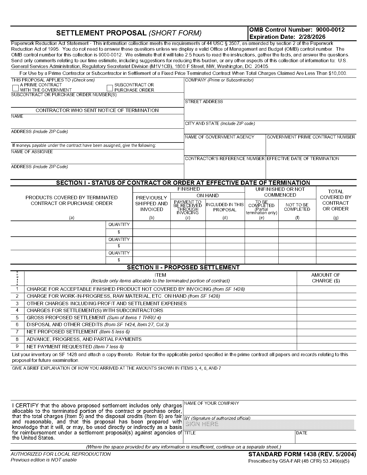 termination settlement agreement template