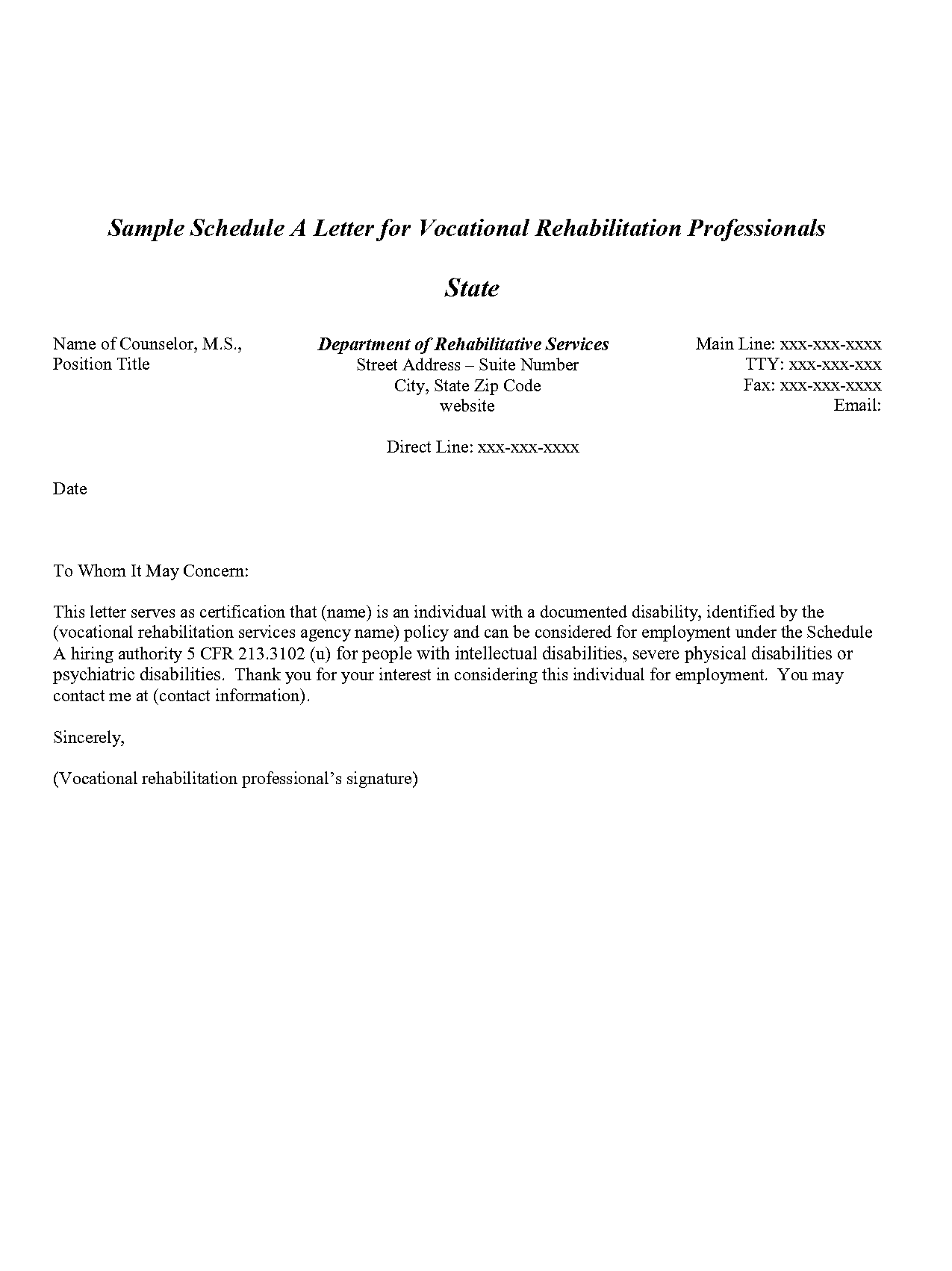 letter of job interest template