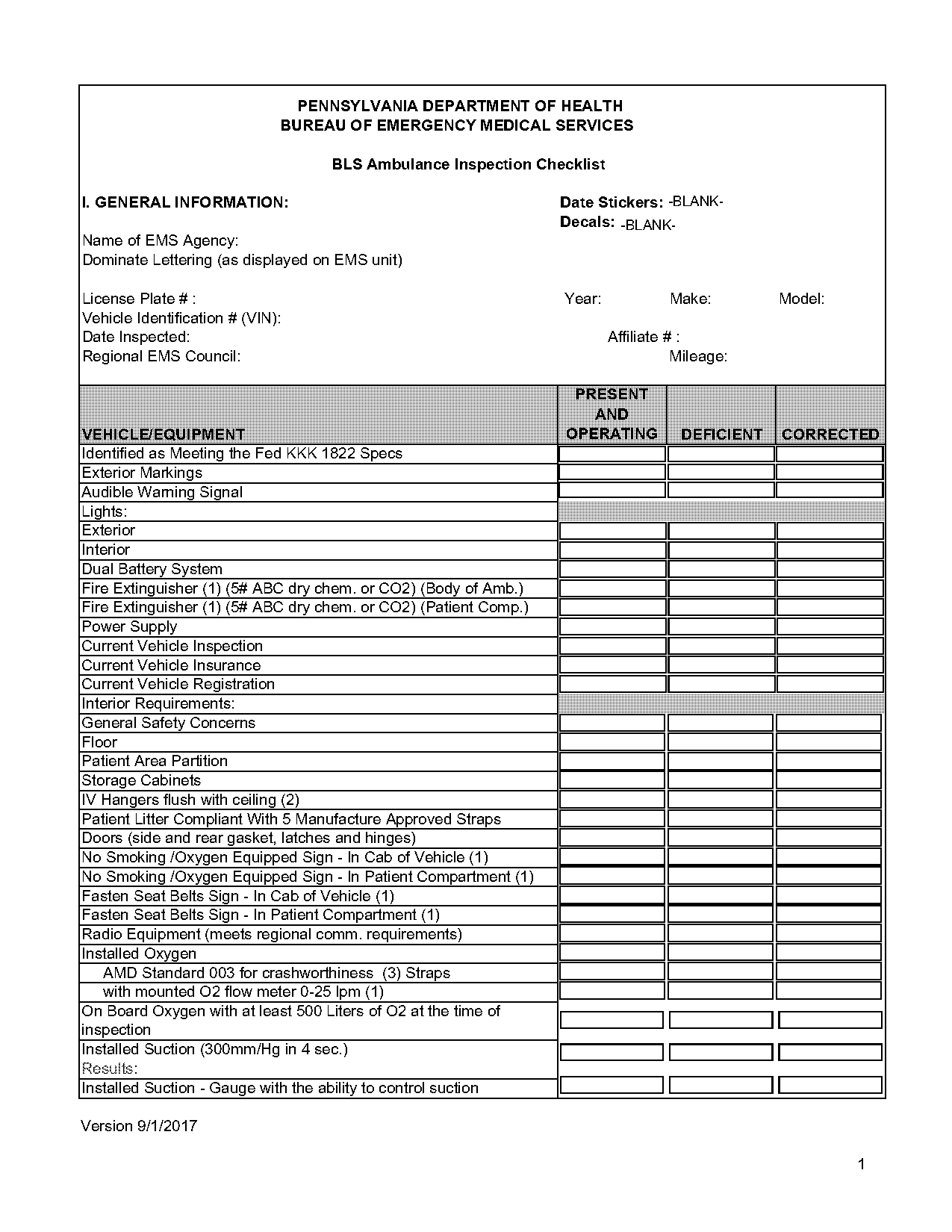 medical device inspection checklist