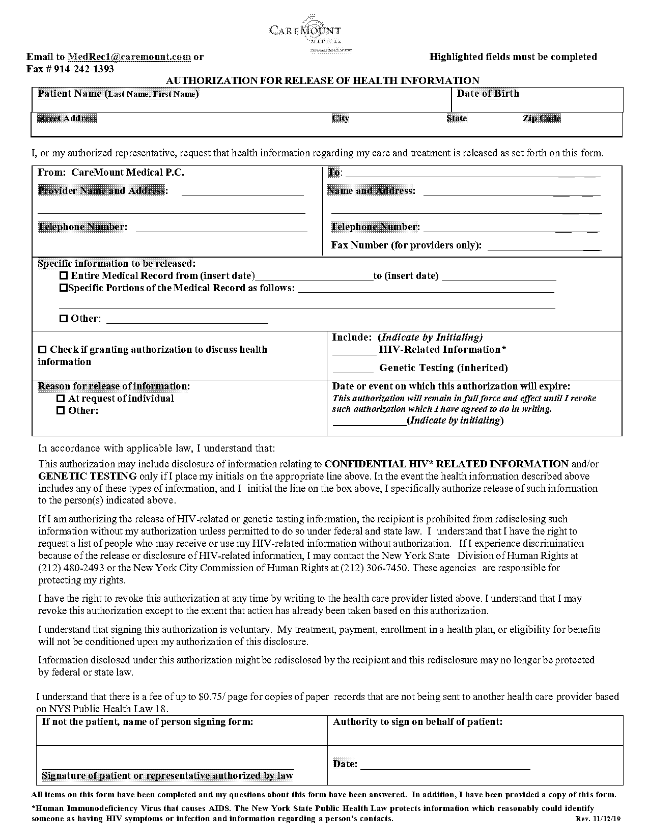 optum medical records request