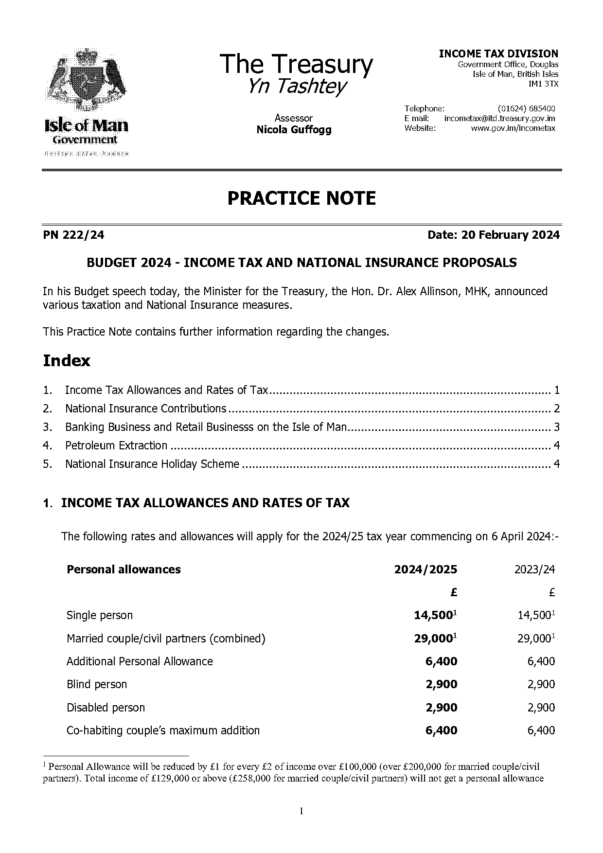 classes of national insurance