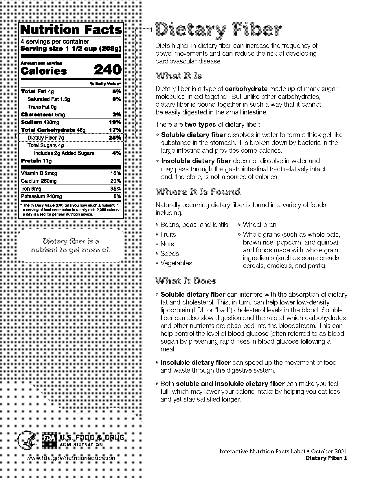 recommended daily nutrition breakdown