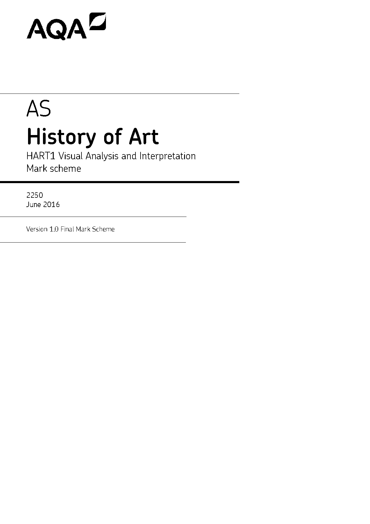 aqa fine art a level mark scheme