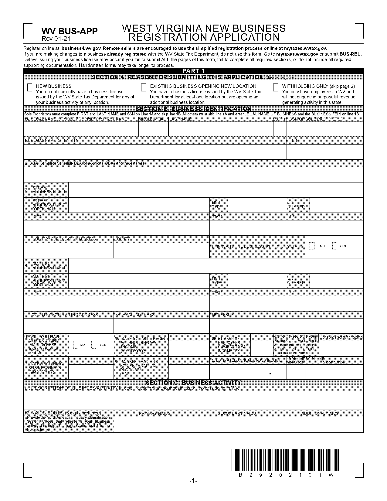 state of virginia business license application