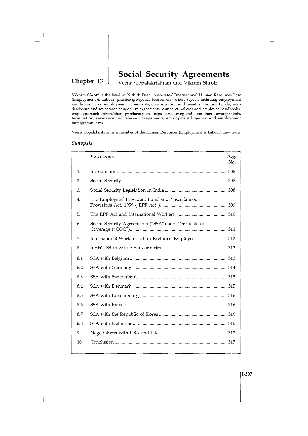 social security agreements with india