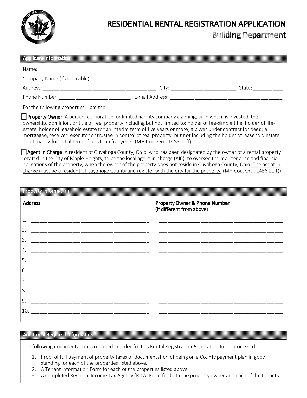 rental application form ohio