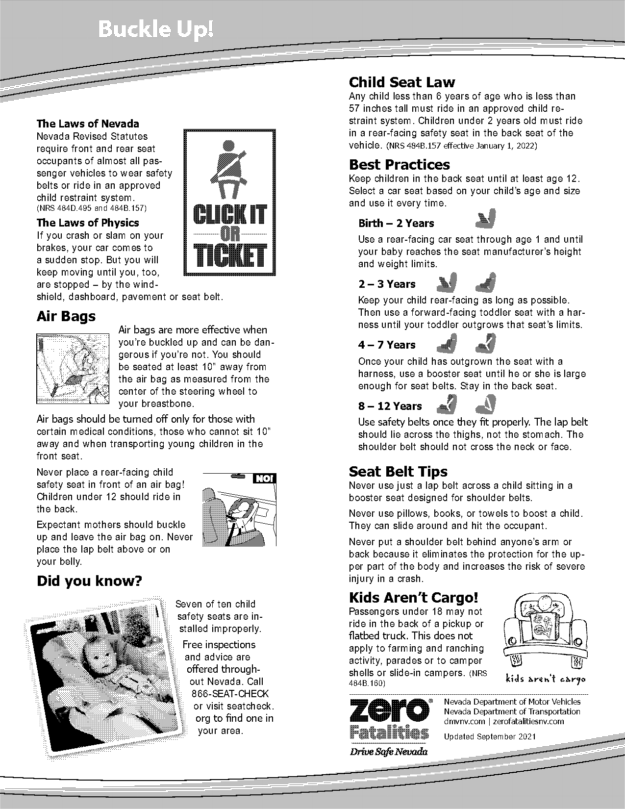 recommended age for child to sit in front seat