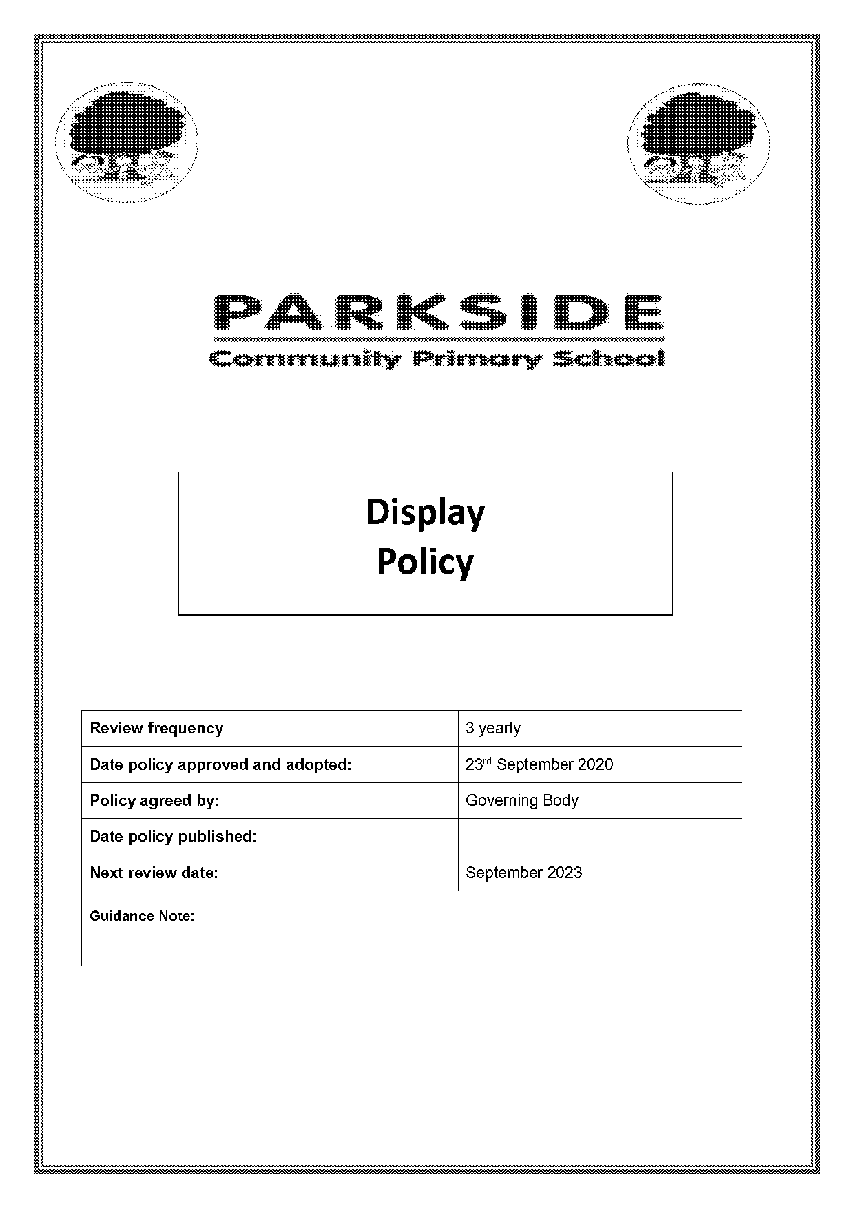 school display policy uk