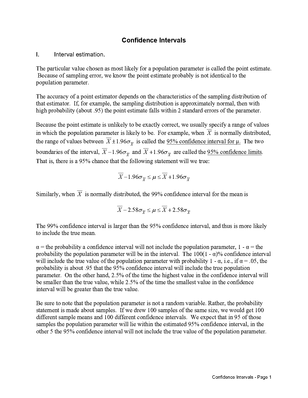 as sample size gets larger confdience interval