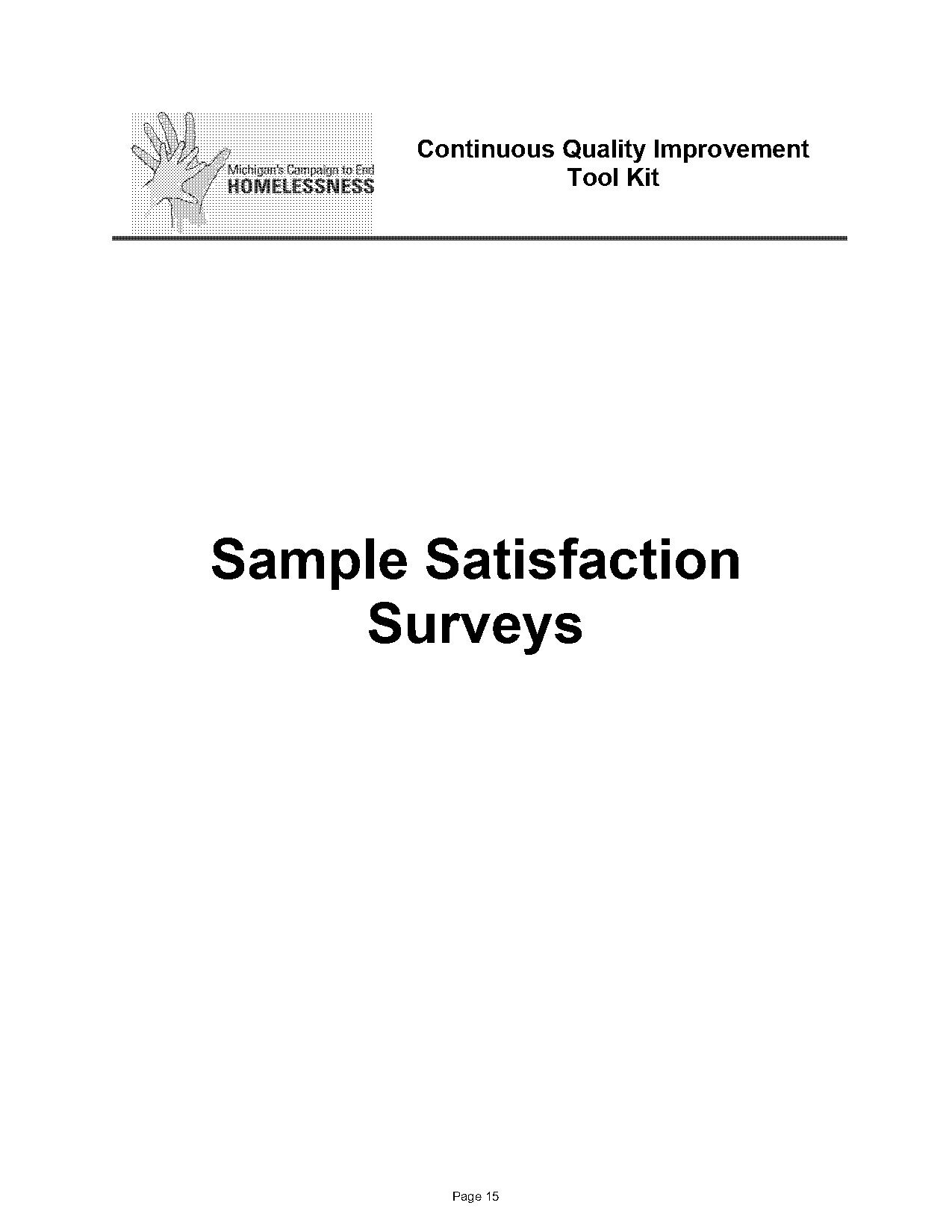 sample survey on customer satisfaction