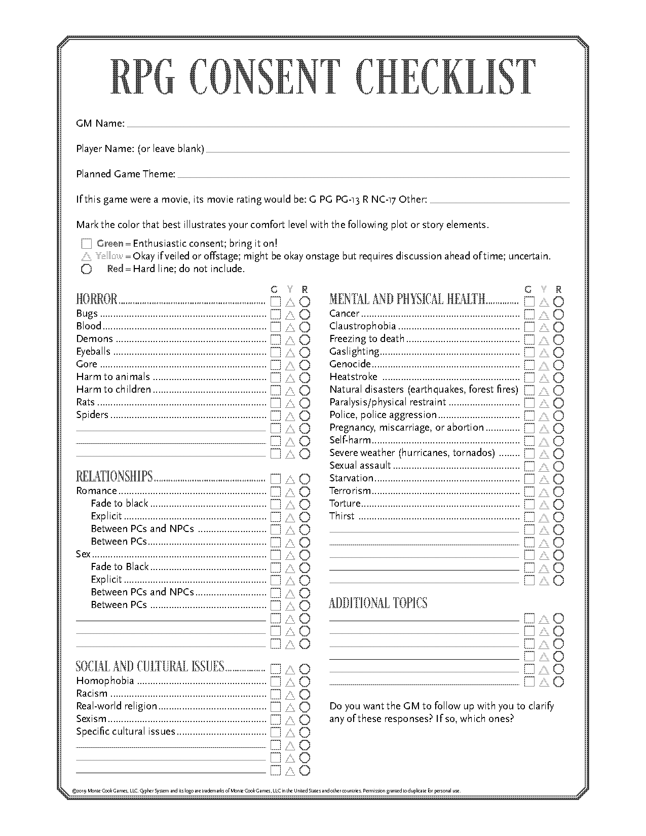 checklist google sheet template