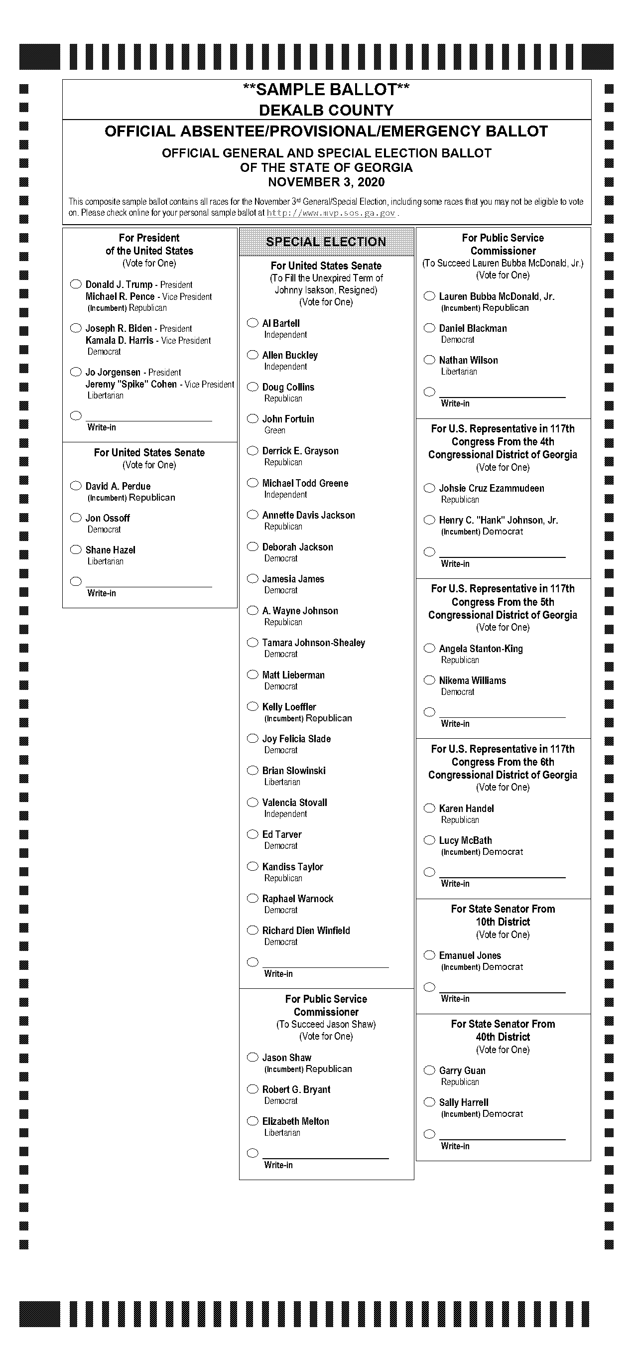 election ballot samples for norcross ga