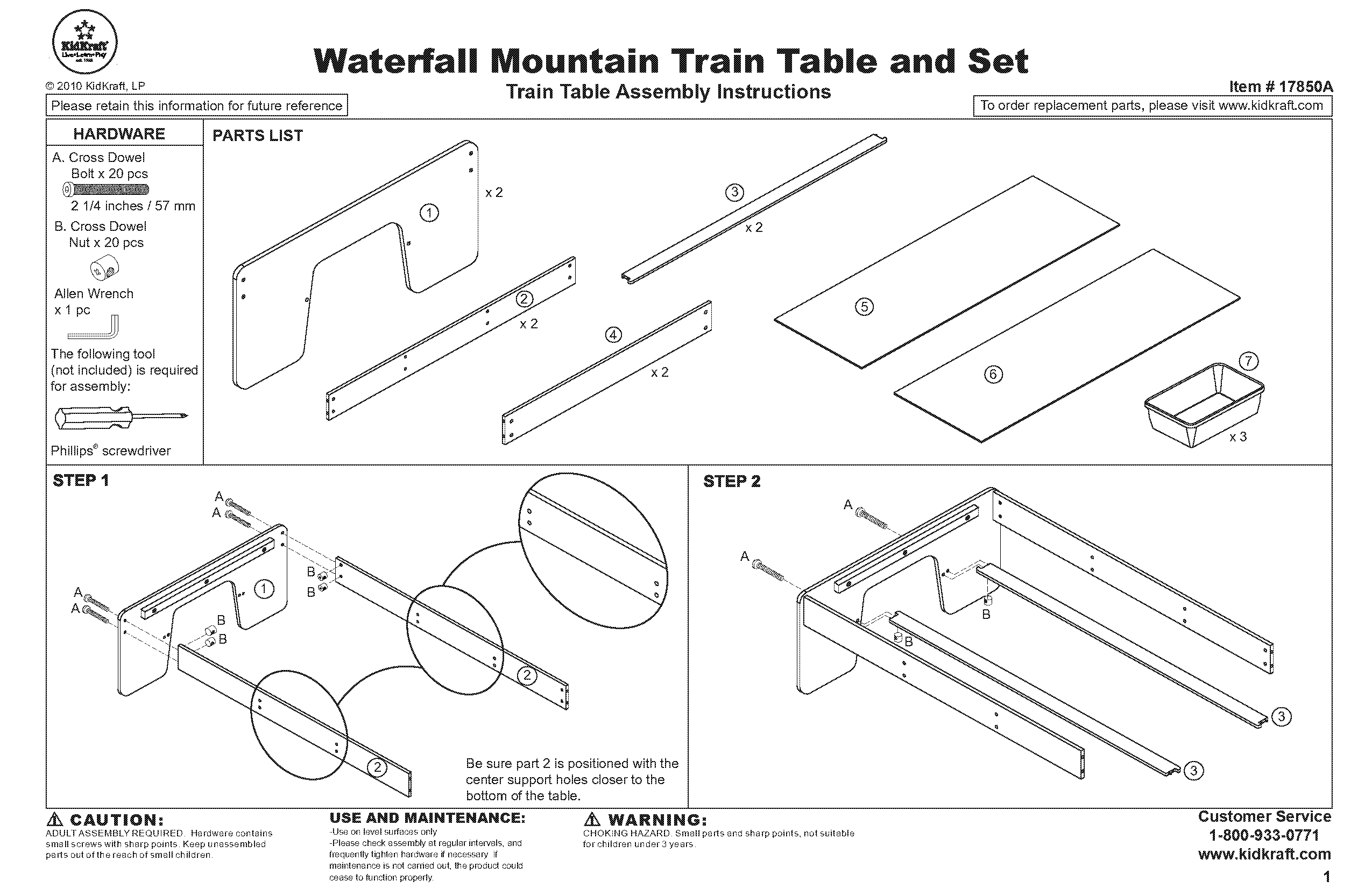 kidkraft train table replacement parts