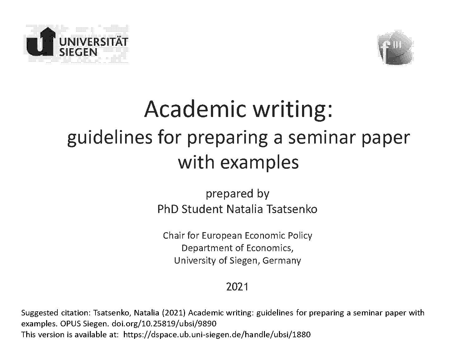 how to write a good seminar topic