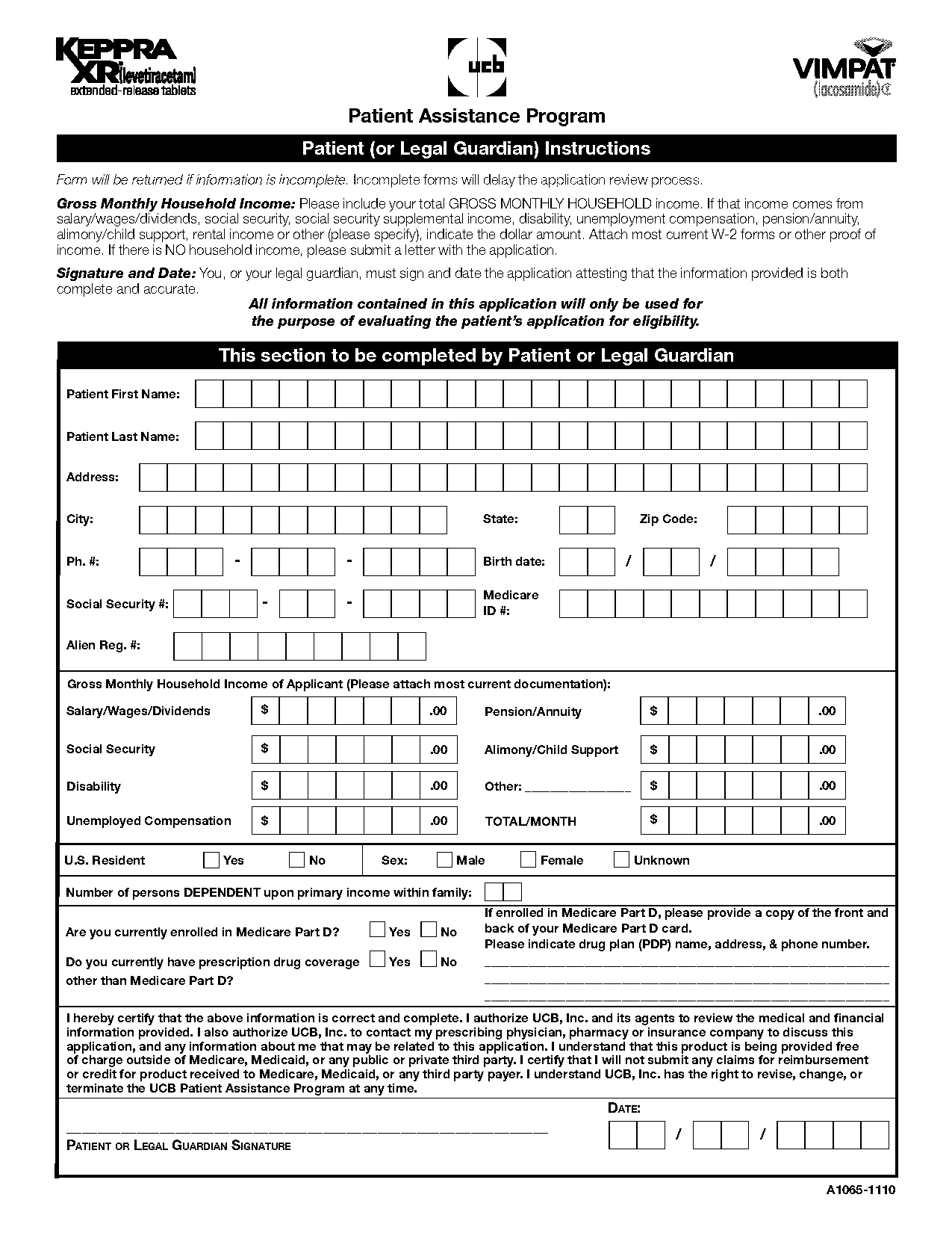 keppra assistance program application