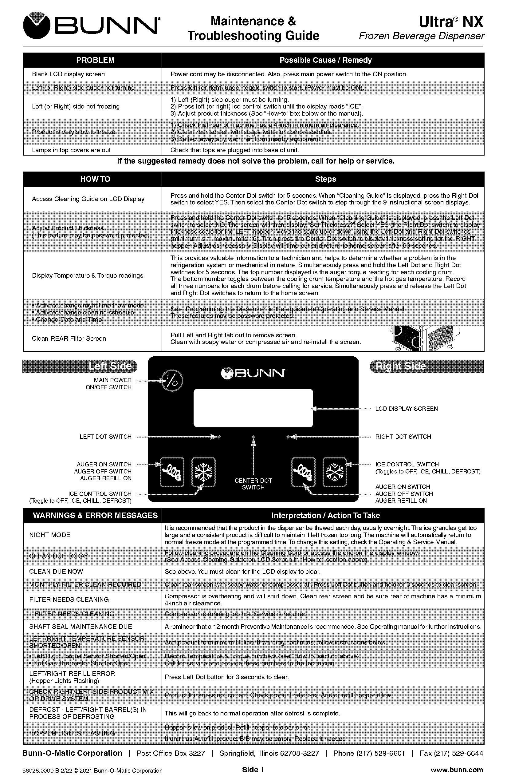 bunn service manual frozen drink machine